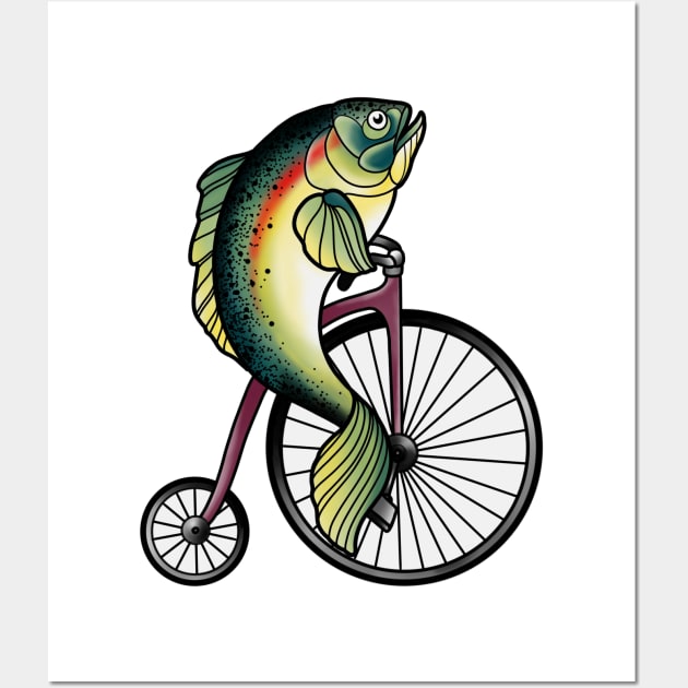 Fish without a bicycle Wall Art by Amandahinrichs